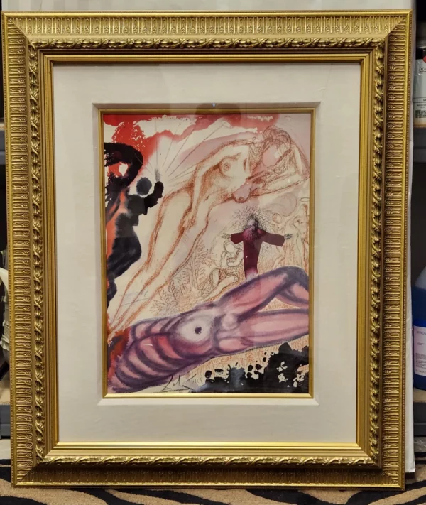 Salvador Dali Woman From Side of Man. Signed lithograph with full authenticity certification. Submit an offer.